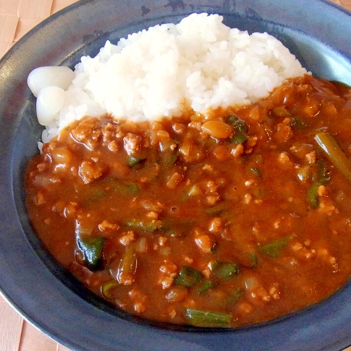 ほうれん草と鶏ひき肉のカレー